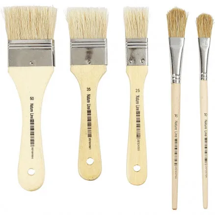 Lackpensel, L: 18,5–21,5 cm, B: 13–50 mm, platt, 10 st/1 förp.