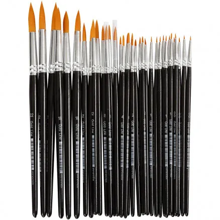 Gold Line Penslar, L: 17-21,5 cm, B: 1-7 mm, rund, 36 st/ 1 fp.